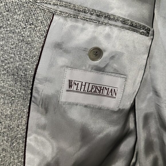 Classic WmH Leishman tweed suit jacket,size 44 R heather gray - Picture 6 of 8